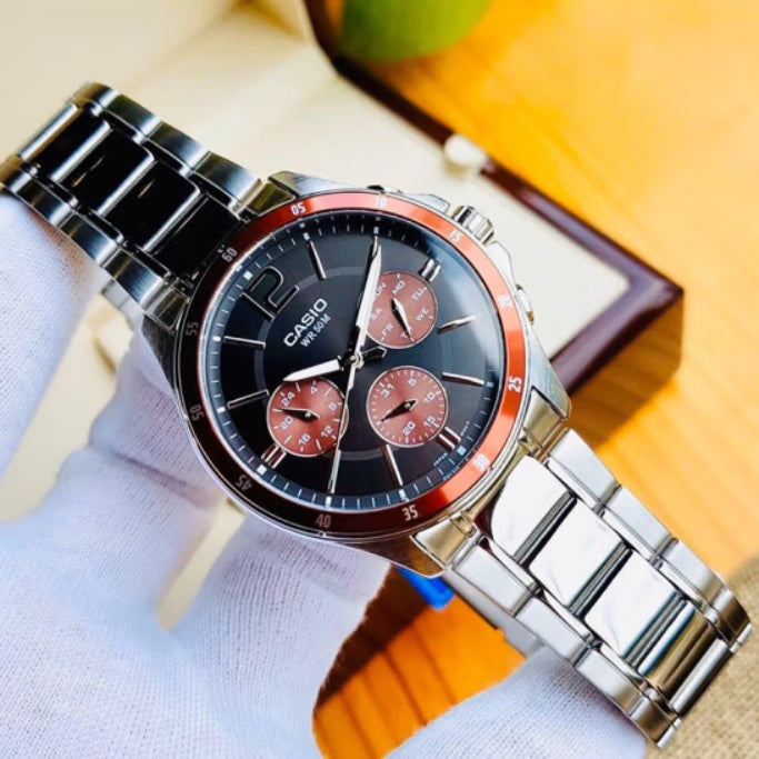 CASIO Quartz Limited Edition Waterproof Unisex Mens Silver Analog MTP-1374D-5A