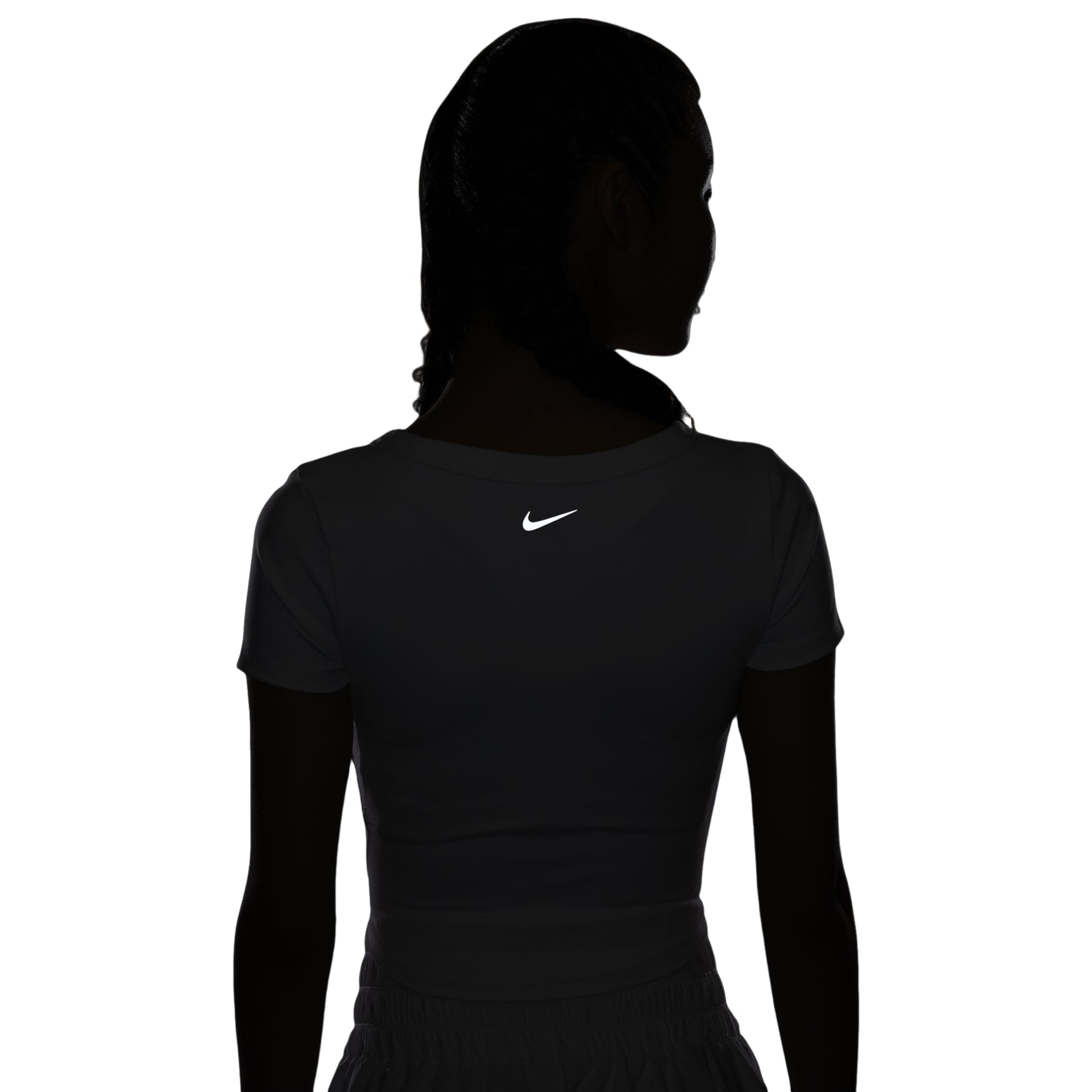 (WMNS) Nike One Fitted Dri-FIT Cropped T-Shirt Asia Sizing 'White' FN2805-100