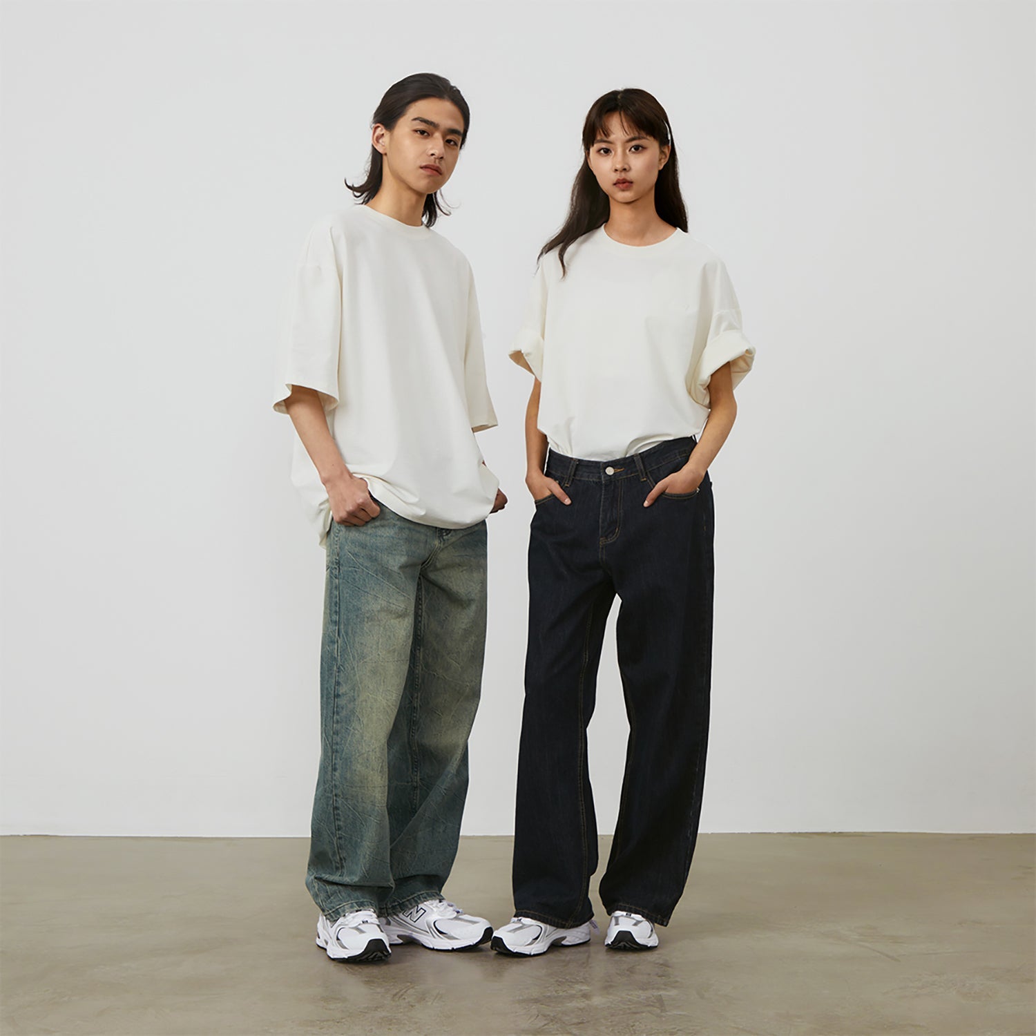 New Balance Linear Heritage Brushed Back Jersey Oversized T-Shirt Asia Sizing 'White' AMT42335-CIC