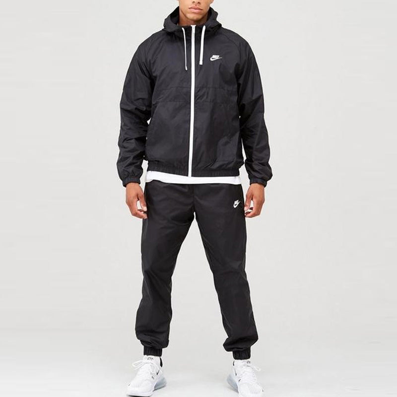 Nike Embroidered Logo Solid Color Sports Suit Black BV3025-010