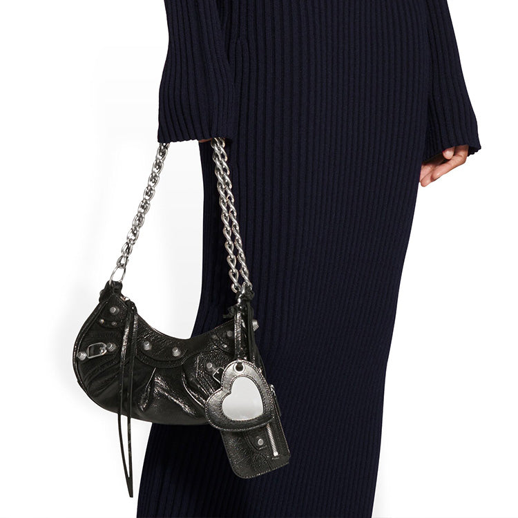 (WMNS) Balenciaga Le Cagole Xs Shoulder Bag With Chain 'Black' 7128131VG9Y1000
