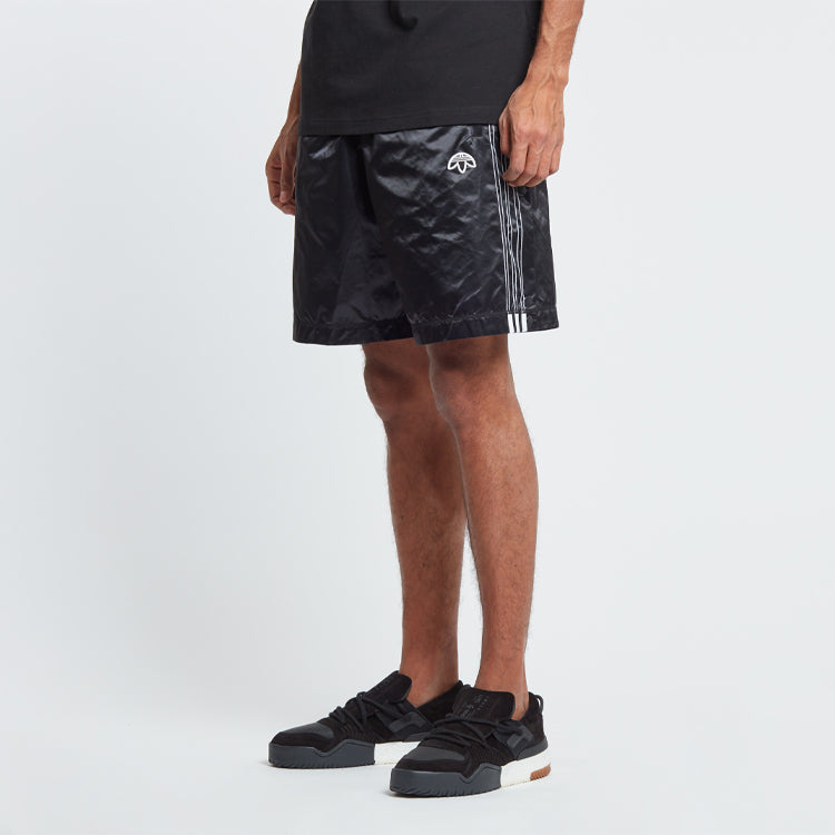 adidas originals x Alexander Wang Crossover Satin Loose Sports Shorts Black CV5257