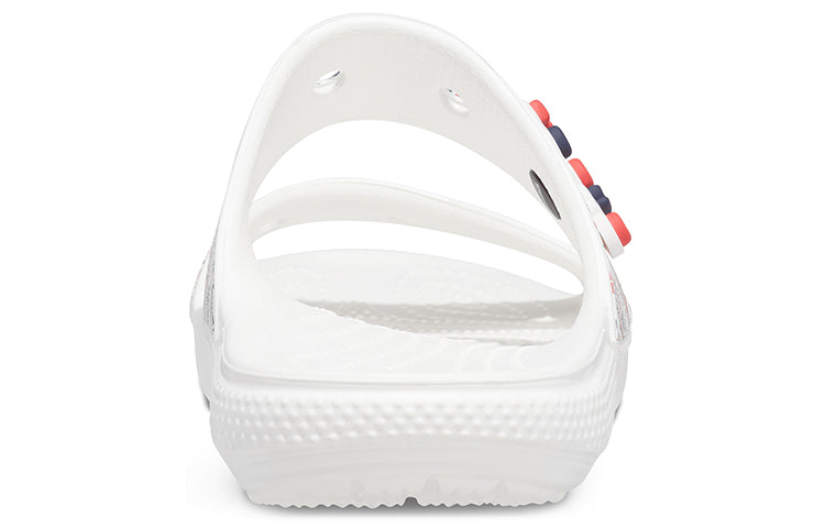 Crocs Classic Non-Slip Wear-Resistant Sports Slippers Unisex White 207350-94S