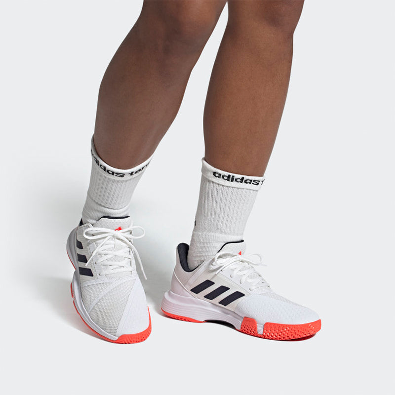 adidas CourtJam Bounce 'White Solar Red' FU8102