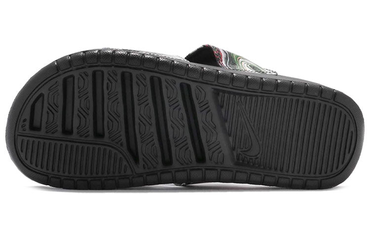 (WMNS) Nike Benassi Duo Ultra Slide 'Black Green Pink' 819717-003