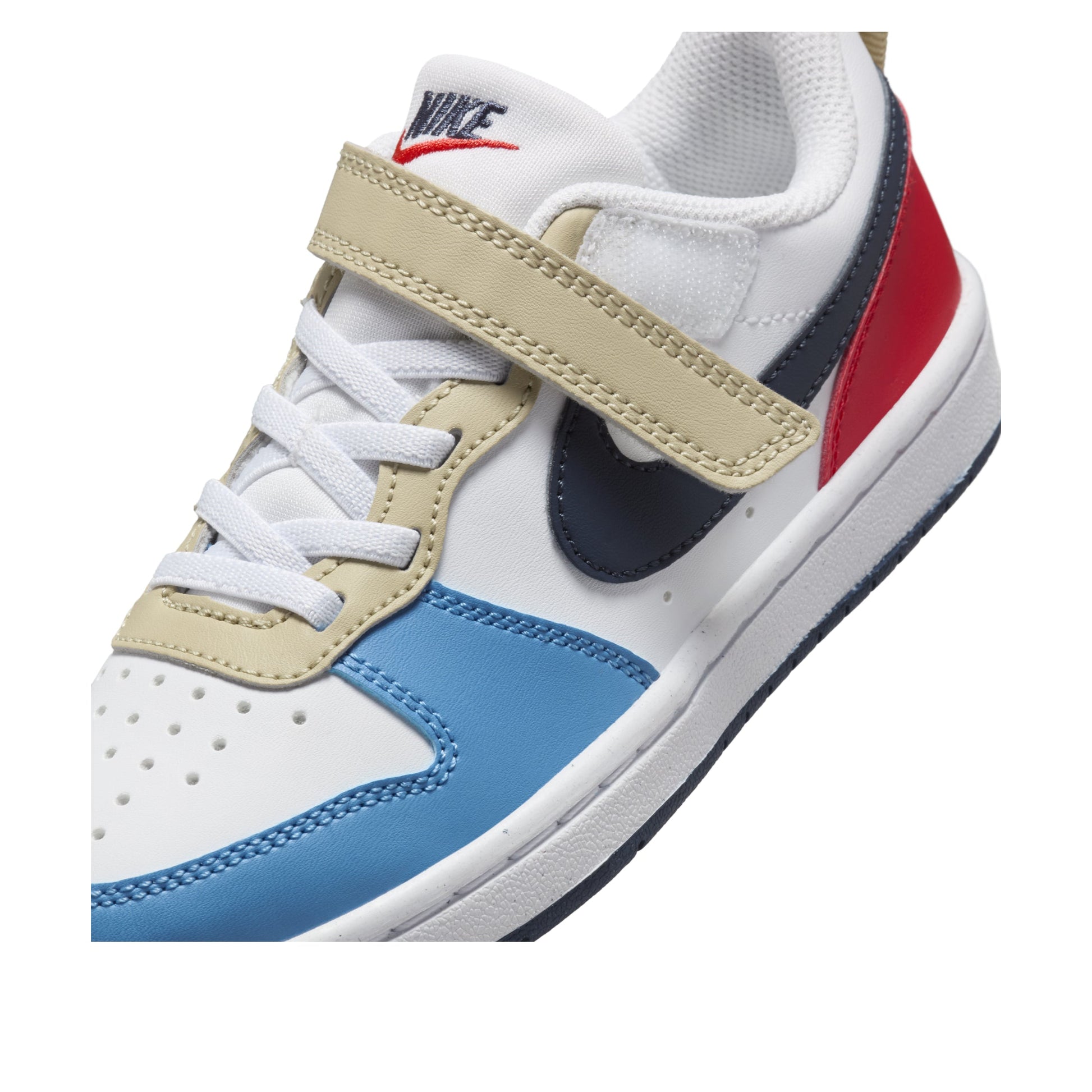(PS) Nike Court Borough Low Recraft 'White Thunder Blue Light Crimson' DV5457-124
