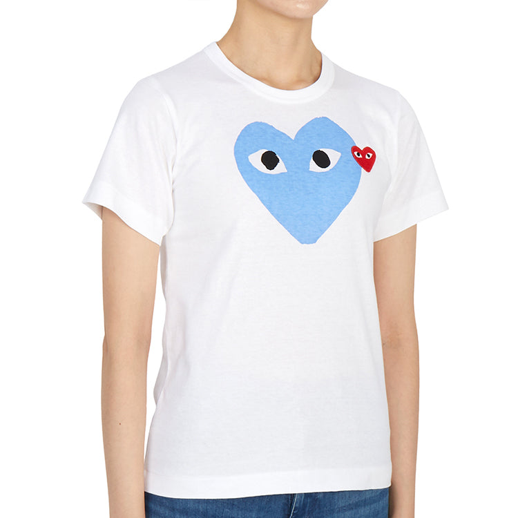 (WMNS) COMME des GARCONS FW25 PLAY Colored Heart T-Shirt 'White' AZ-T105-051-2