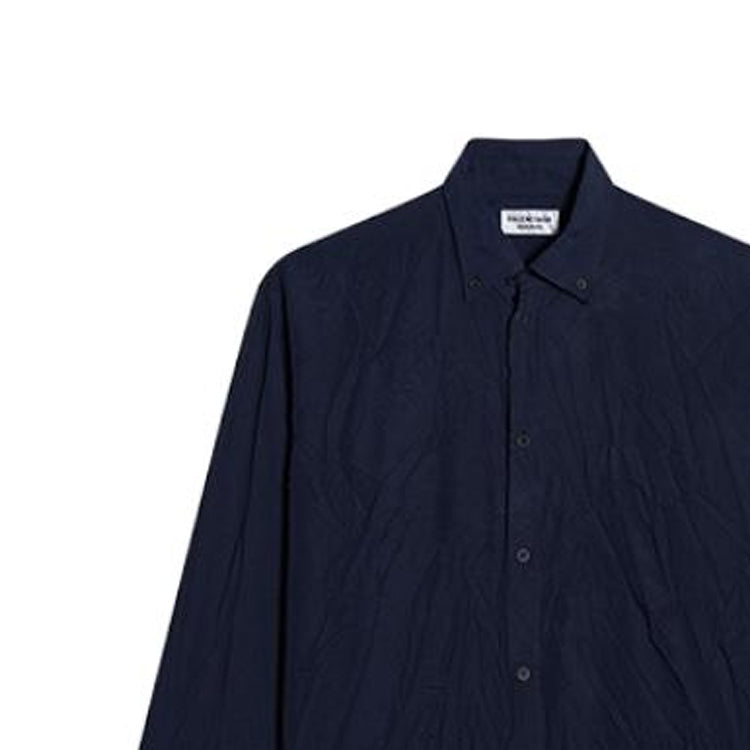 (WMNS) Balenciaga Long Sleeve Large Fit Shirt 'Blue' 658956TLM164100