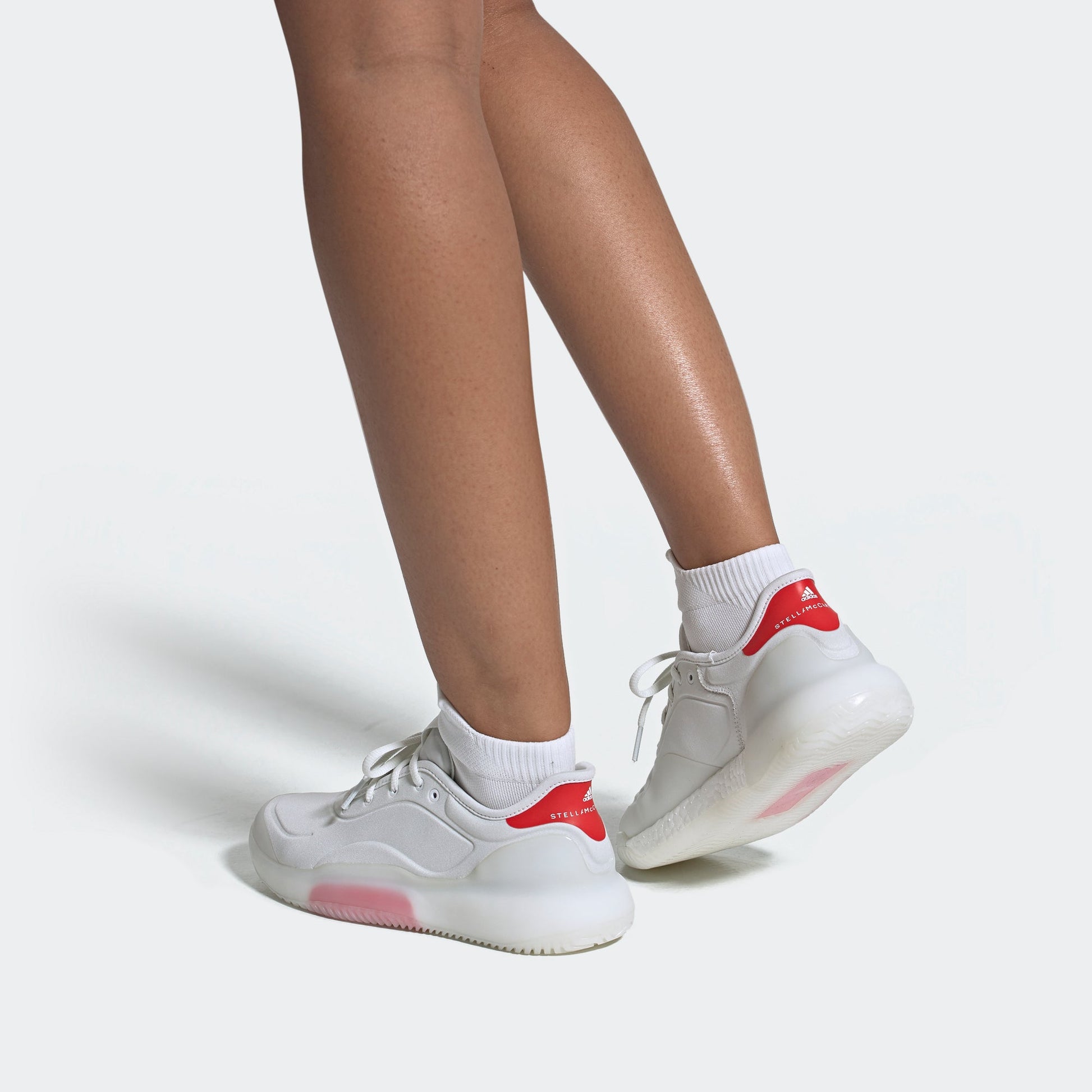 (WMNS) adidas Court Boost x Stella McCartney 'White Active Red' EE4017