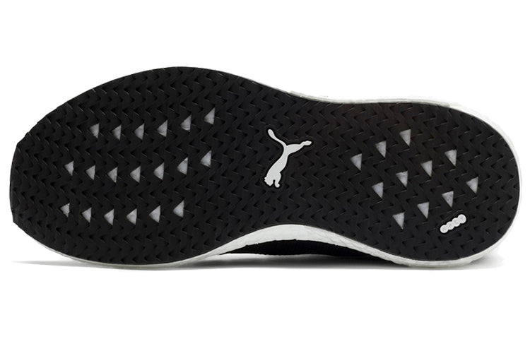 (WMNS) PUMA Mega Energy Heather Knit Low-top Running Shoes Black/White 191096-05