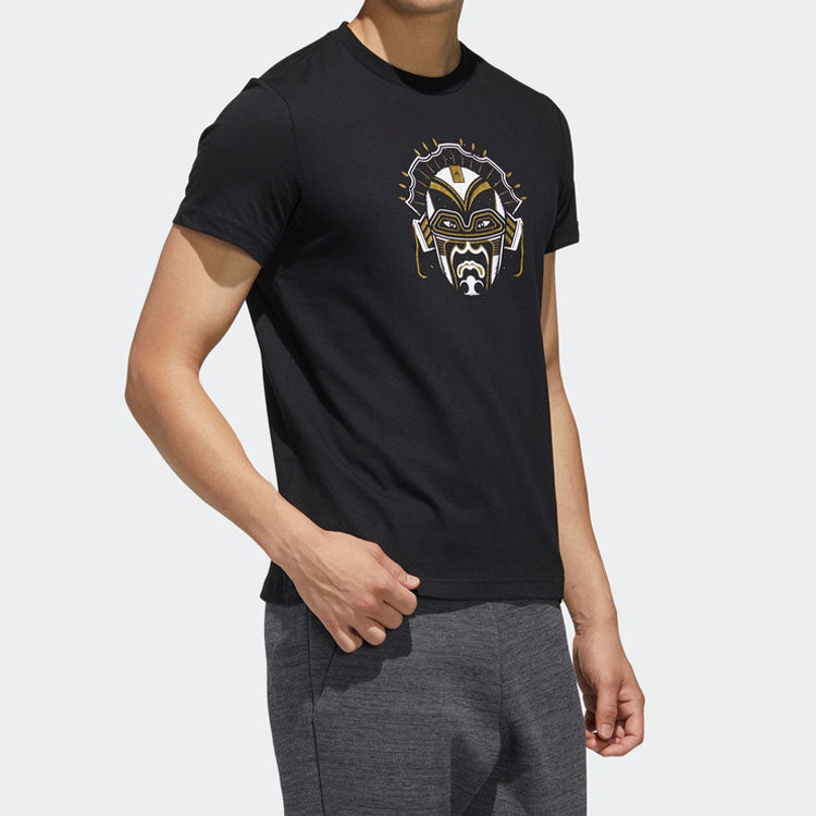 adidas Peking Op Mask Training Round Neck Short Sleeve Black GH7768
