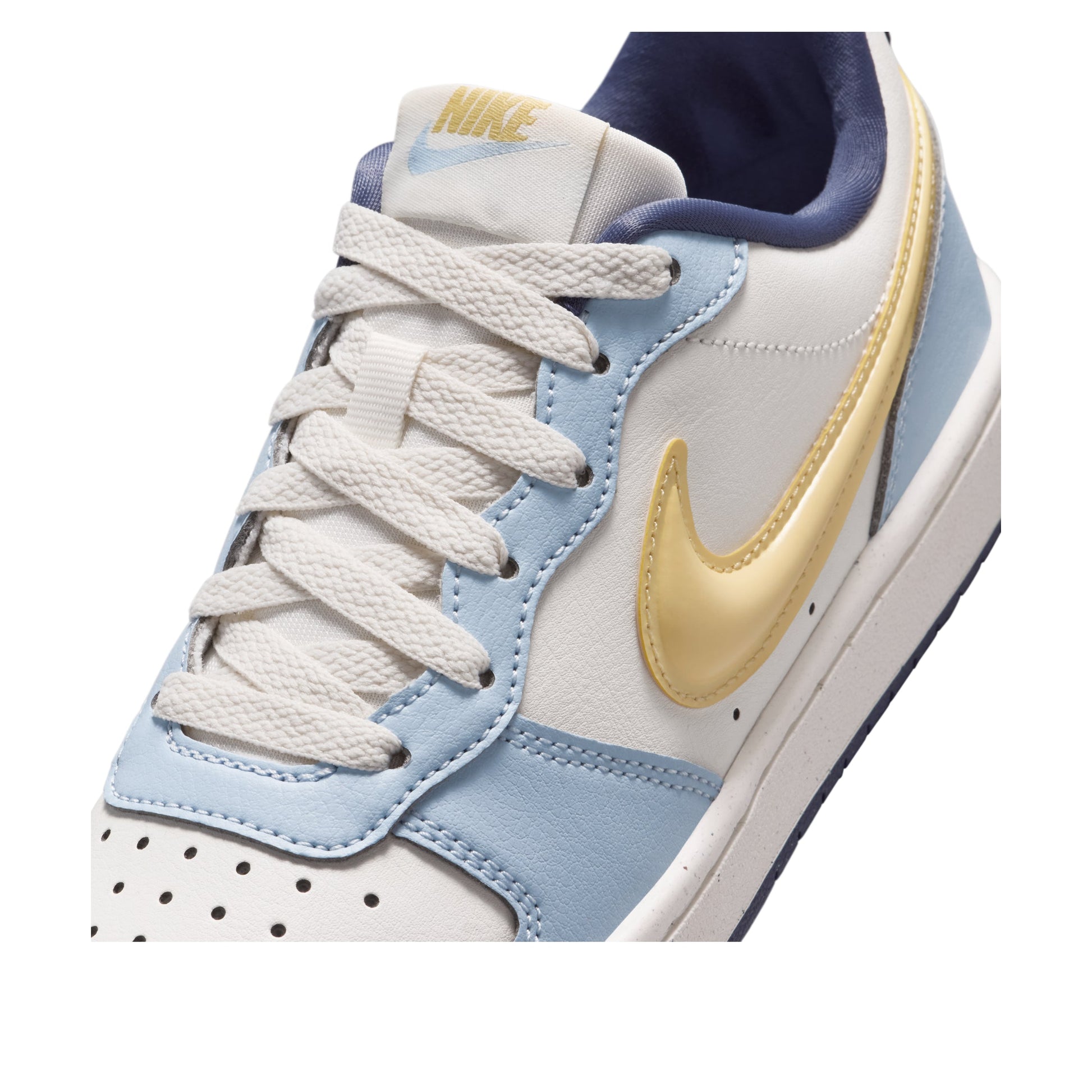 (GS) Nike Court Borough Low Recraft 'Sail Soft Yellow Celestine Blue' IM6698-171