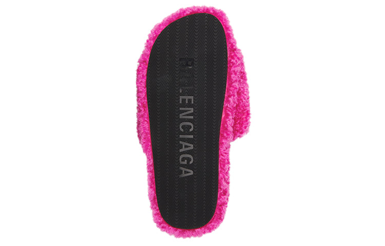 (WMNS) Balenciaga Furry Slides 'Pink' 654261W2DO15096