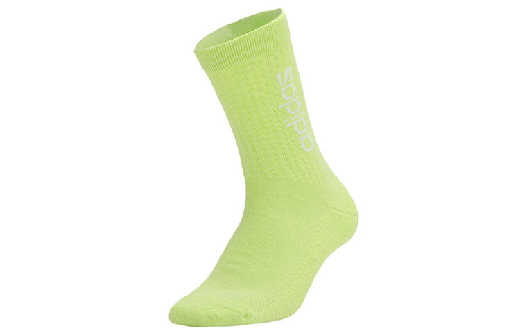 adidas neo Sports Outdoor High Top Mid Tops Socks Couple Style 3 Pairs 'Black Green White' GE1377