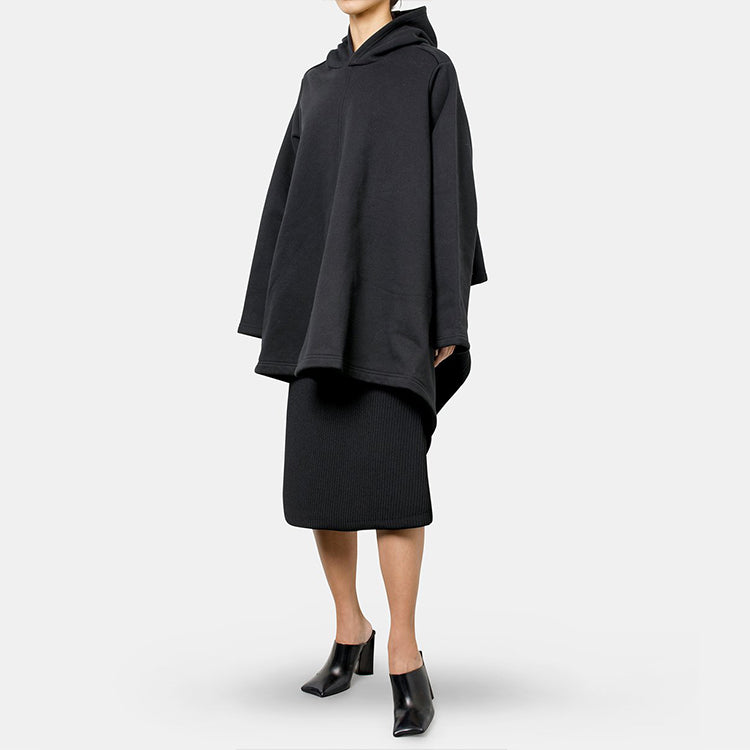 (WMNS) Balenciaga SS21 Solid Color hooded Loose Fit Hoodie Black 645156TJV451000