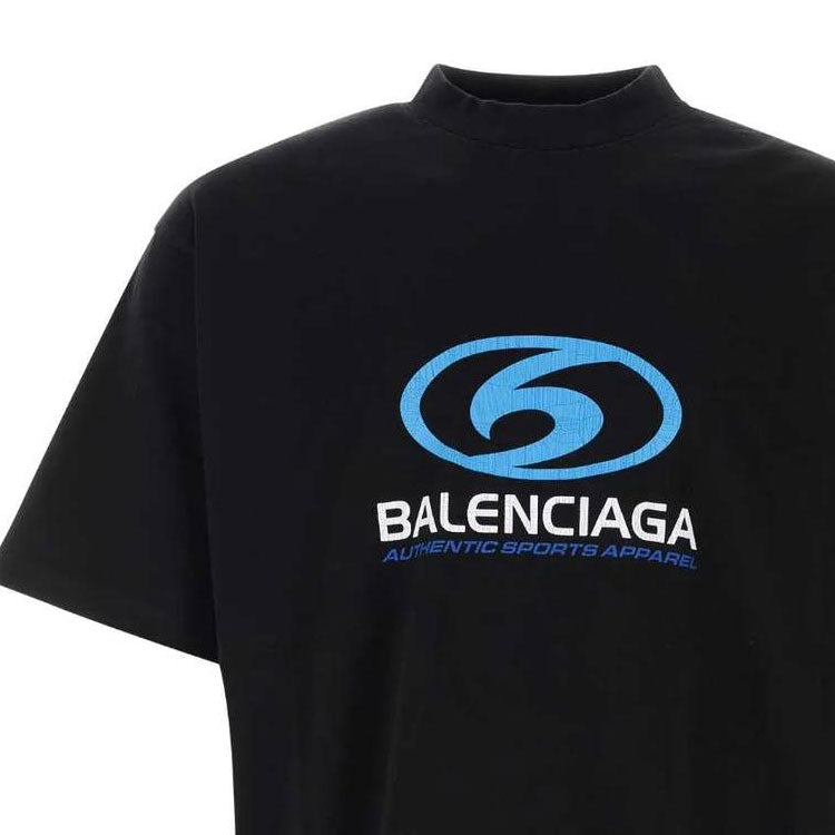 Balenciaga Surfer T-shirt 'Black Blue' 764235TPVU61165