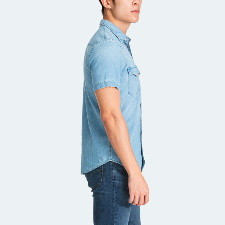 Men's Levis Pocket Denim Short Sleeve Shirt Denim 86626-0001