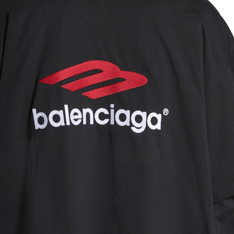 Balenciaga Double Front T-shirt 'Washed Black' 791615TQVQ61021