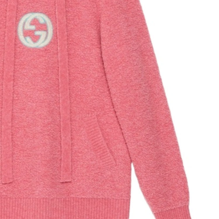 (WMNS) Gucci Interlocking G Boucl Hoodie 'Pink' 766086-XKDMG-5175