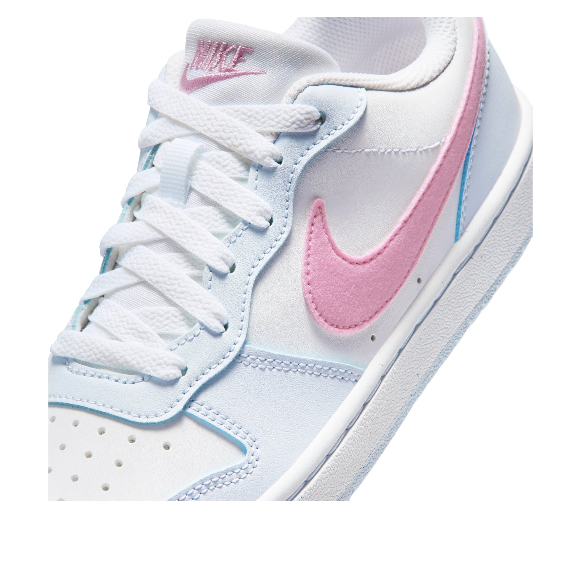 (GS) Nike Court Borough Low Essential+ 'White Rising Pink' IQ2725-101