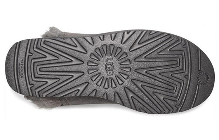 (WMNS) UGG Classic Short Fluff High-Low Fleece Lined Gray 1103746-CHRC