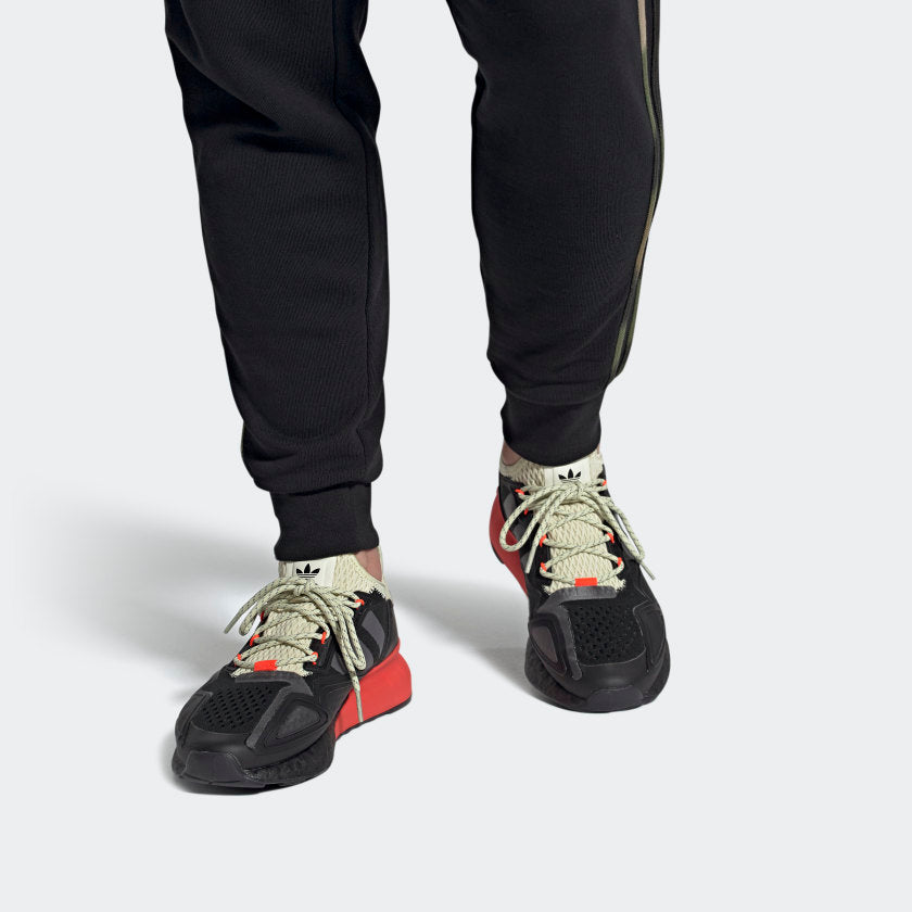 adidas ZX 2K Boost 'Core Black Grey Five Solar Red'  FV9999