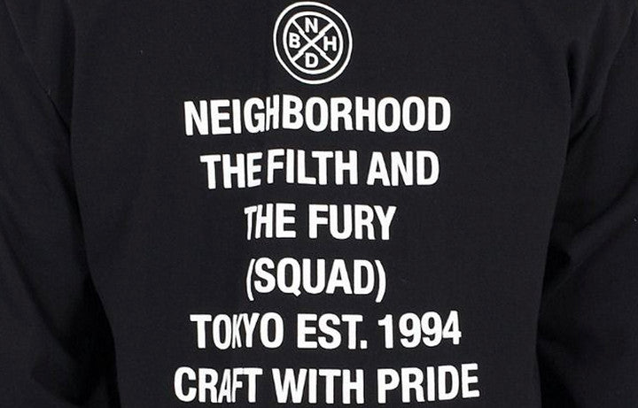 NEIGHBORHOOD Pattern Alphabet Logo Printing Long Sleeves Black 201PCNH-LT09-BK