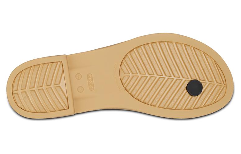 (WMNS) Crocs Tulum Flip 'Black' 206752-00W