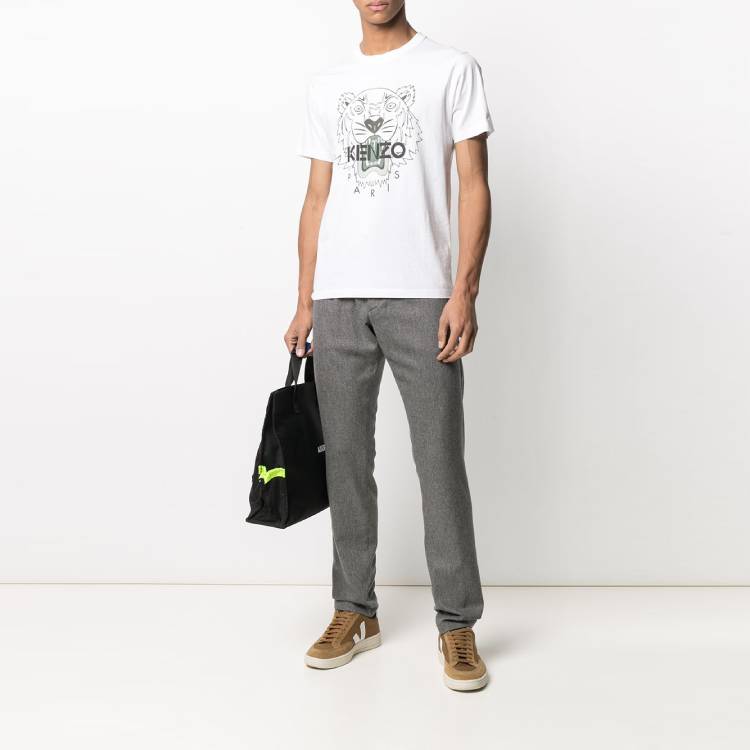 KENZO SS21 Cotton Logo-Print Cotton White FB55TS0204YA-01B