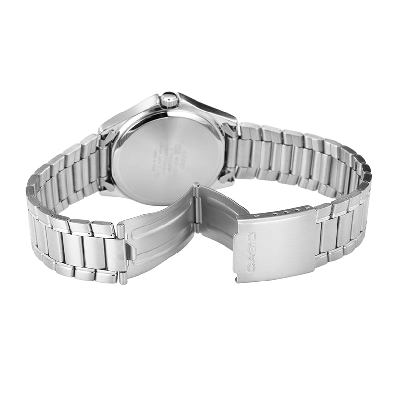 CASIO ENTICER&VINTAGE Series Simplistic Casual Fashion Stainless Steel Couple Black Analog MTP-1183A-1A&LTP-1183A-1A