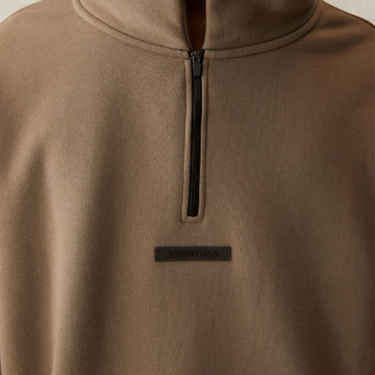 Fear of God Essentials SS21 Mockneck Half Zip 'Taupe' FOG-SS21-592