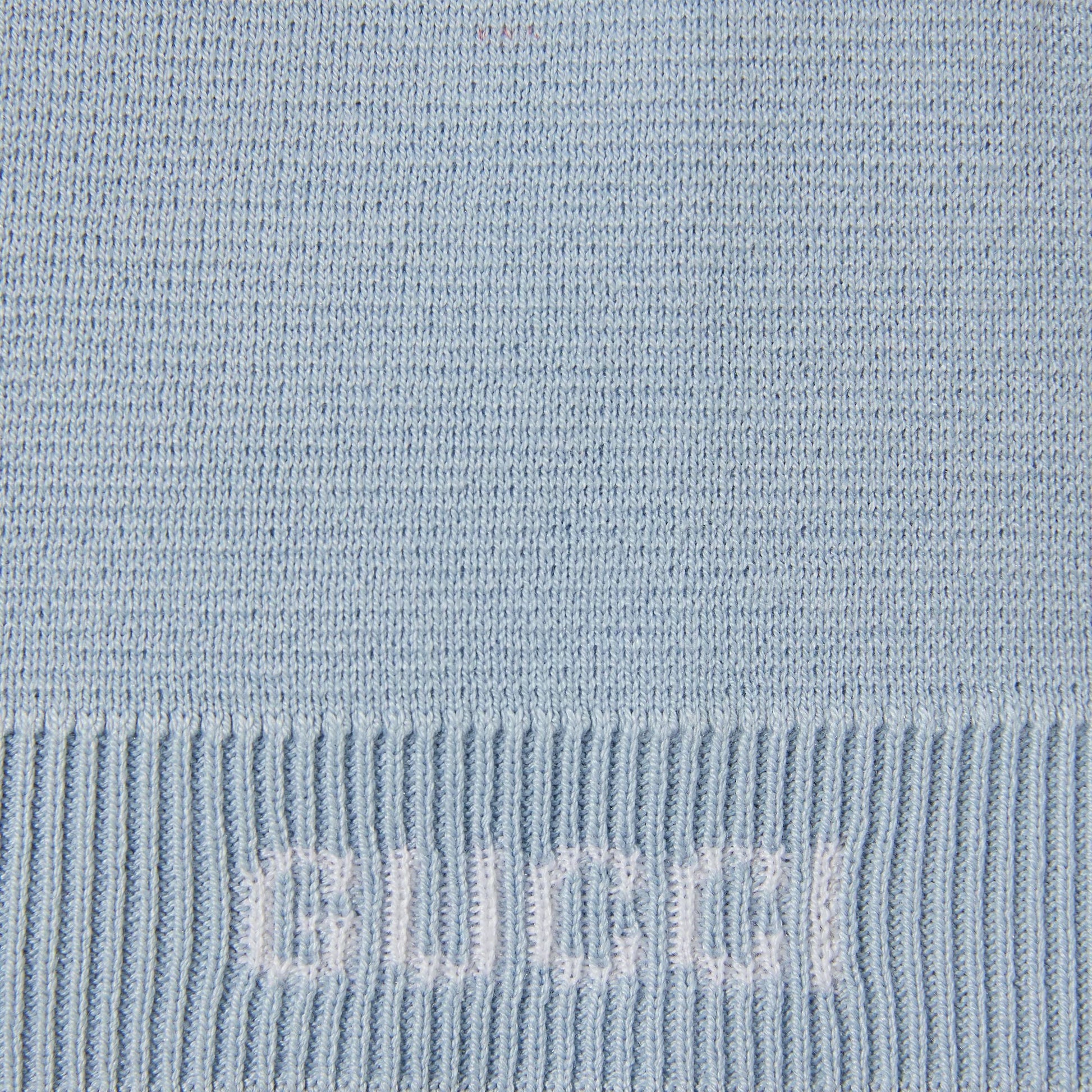 Gucci Silk Cotton Knit Polo Shirt 'Light Blue' 784644-XKD2A-4421