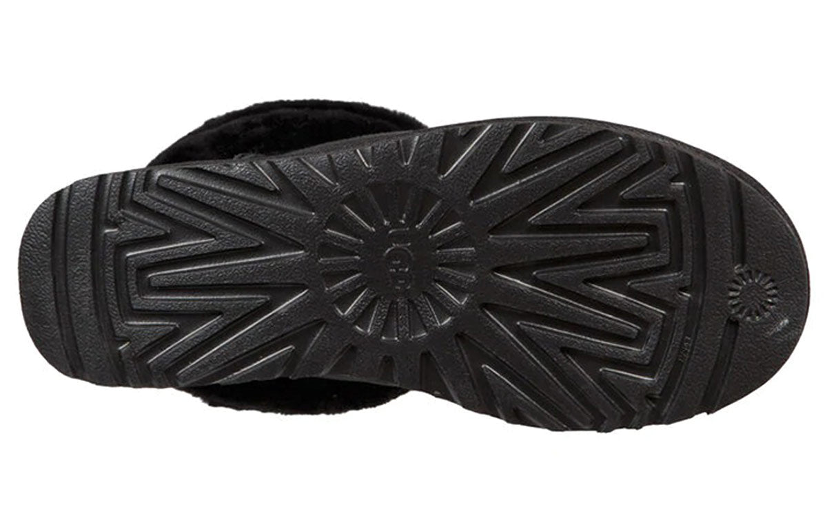 (WMNS) UGG Classic Mini Fluff Quilted Boot 'Black' 1098533-BLK