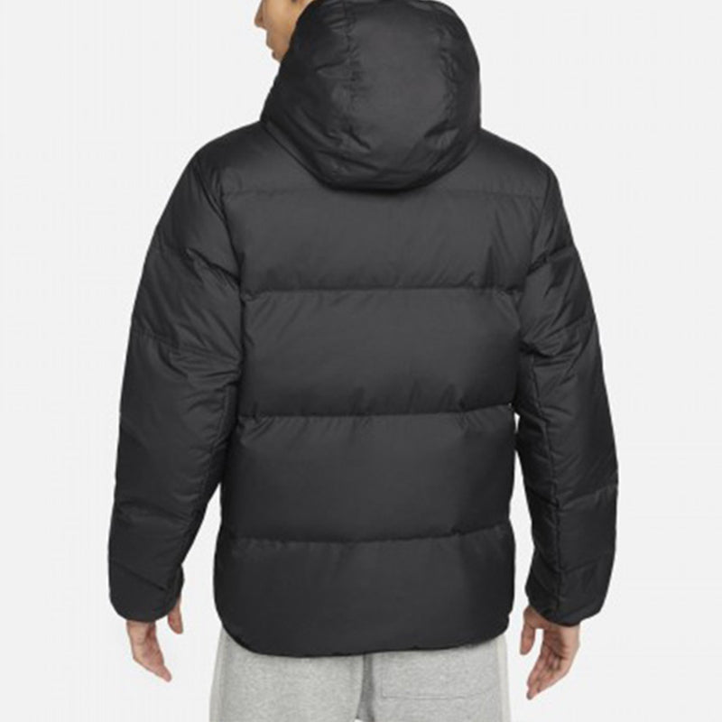 Nike logo Casual Solid Color Hooded Down Jacket Men's Black DD6795-010