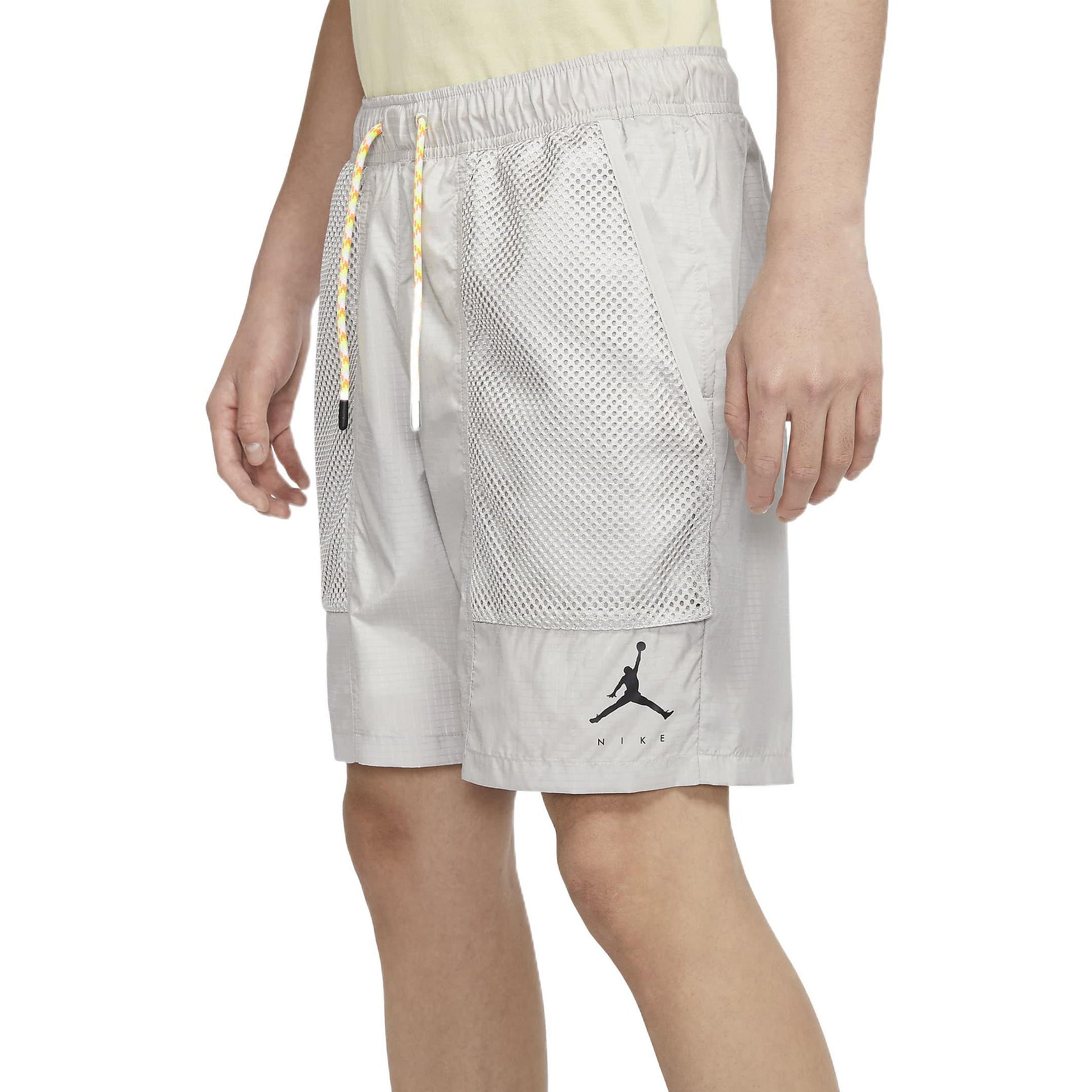 Air Jordan Jumpman Statement Pattern Printing Mesh Pocket Shorts Gray DM1407-012
