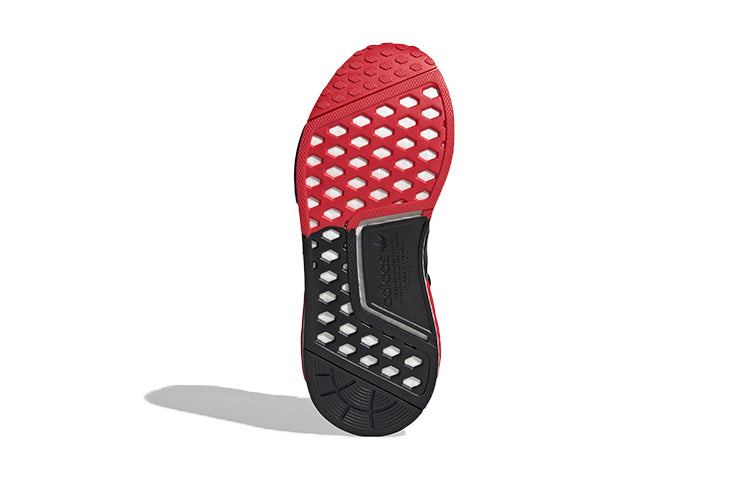(GS) adidas originals NMD R1 J 'Black Green Red' FW1076