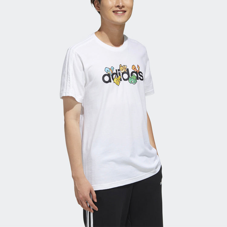 adidas neo x POKEMON Crossover Small Cotton Short Sleeve White FM6030