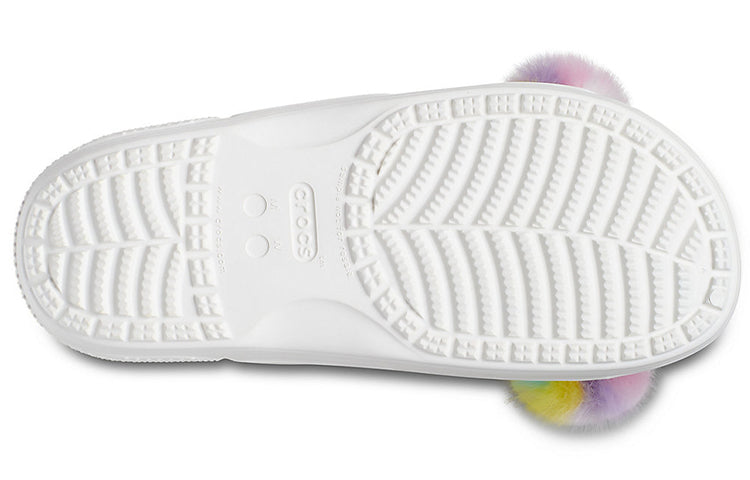 Crocs Classic Fur Sure 2 straps sandals 'White' 207405-100