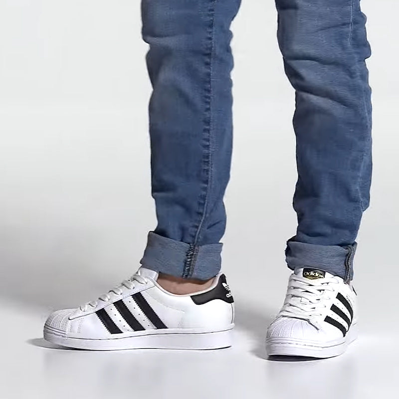 (GS) adidas Superstar J 'White Black' FU7712