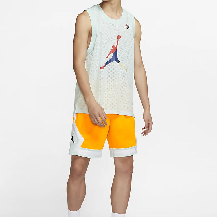 Air Jordan Jumpman Diamond Basketball Shorts For Men Orange CV6023-845