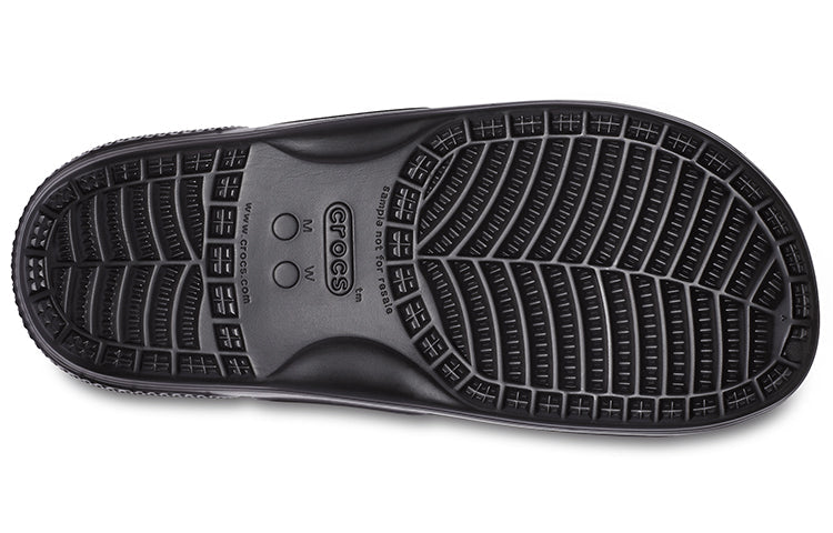 Crocs Classic Wear-Resistant Non-Slip Sports Slippers Unisex Black 207346-0C4