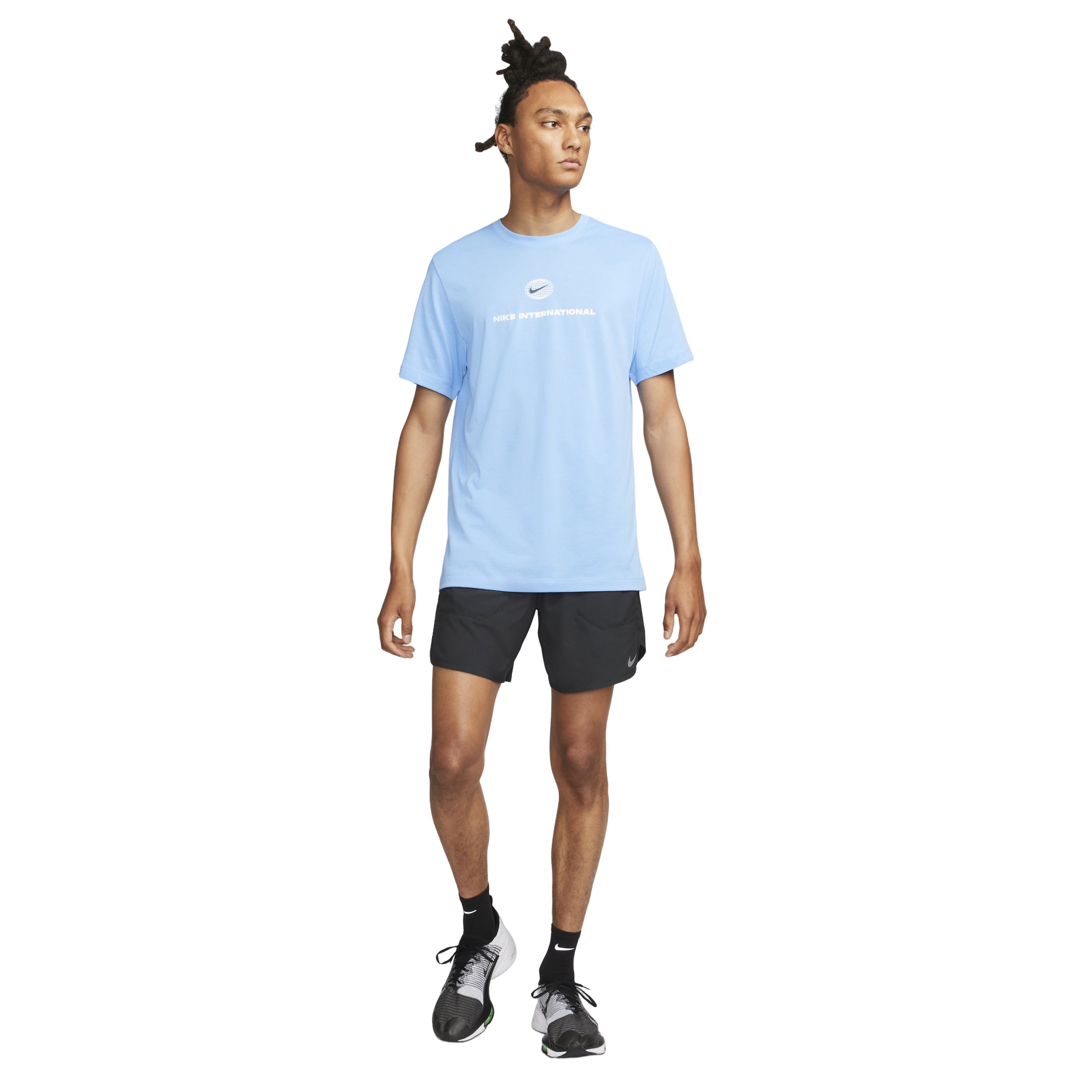 Nike Dri-FIT Solid Color Small Label Breathable Quick Dry Running Training Shorts Black DM4760-010
