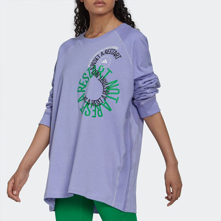 adidas by Stella McCartney Long Sleeve Tee 'Faded Glow Purple' IB5896