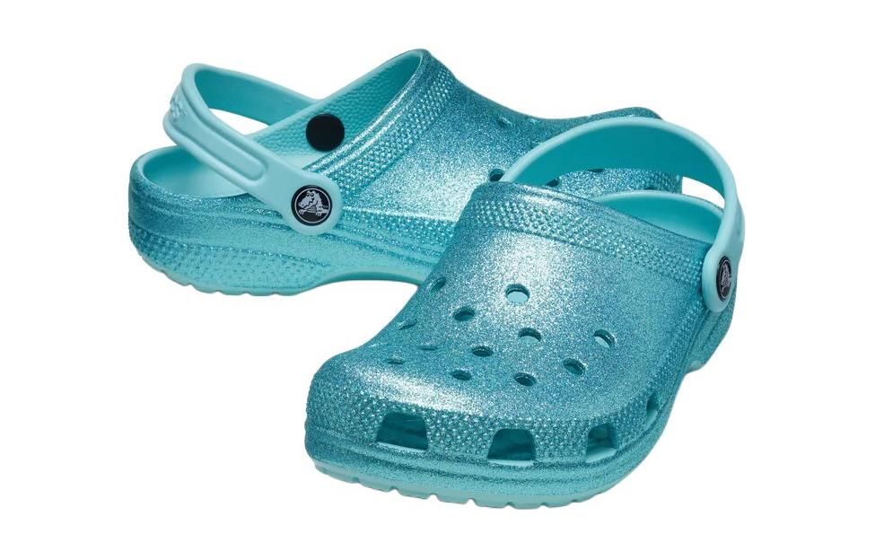 (GS) Crocs Classic Glitter Clog 'Blue Teal' 206993-4SS