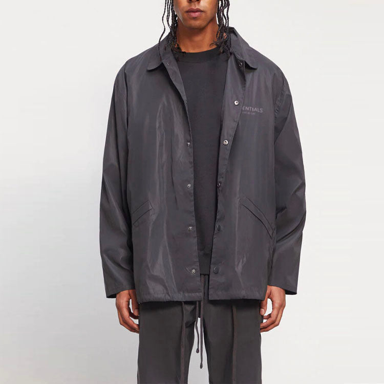 Fear of God Essentials SS21 Coach Jacket Black 0202250500031886