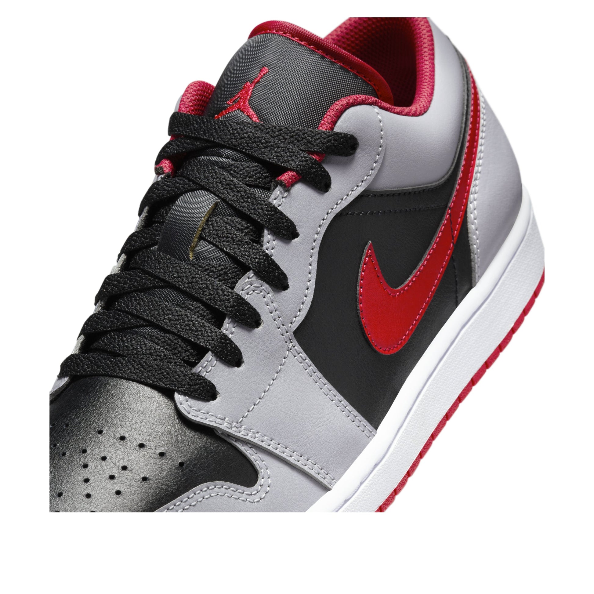 Air Jordan 1 Low 'Black Light Smoke Grey Gym Red' 553558-060