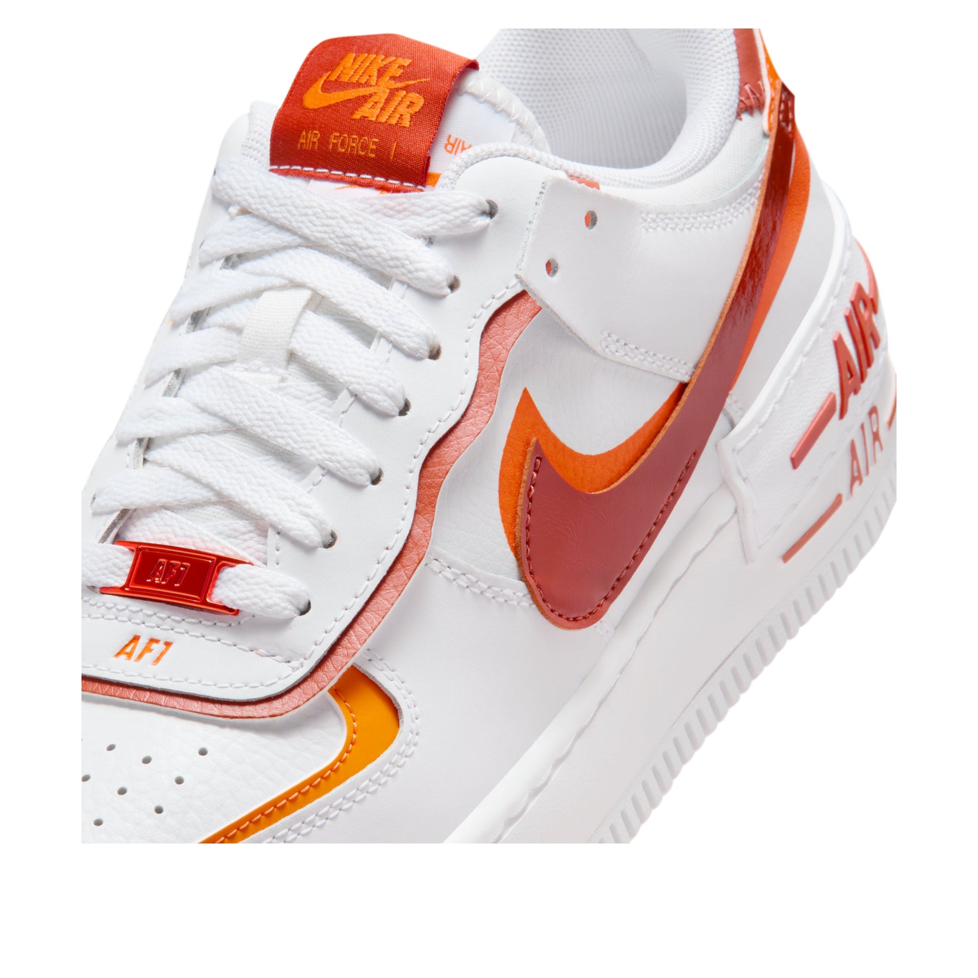 (WMNS) Nike Air Force 1 Shadow 'White Bright Ceramic Dark Russet' CI0919-124