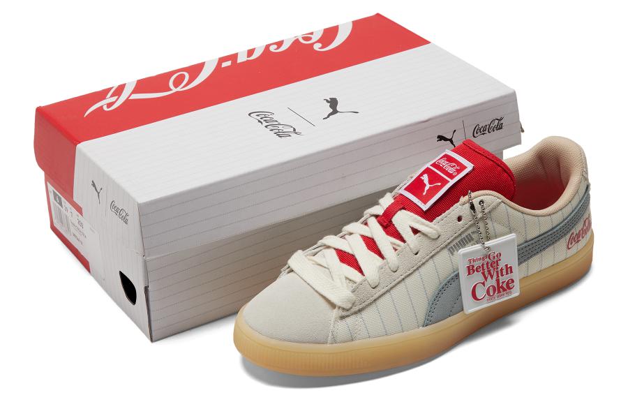 PUMA Coca-Cola x Suede 'Slate Pinstripes' 387049-01