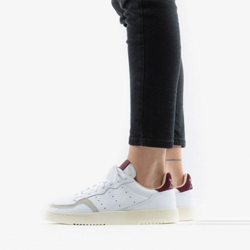 (WMNS) adidas Supercourt 'White Burgundy' EF9225