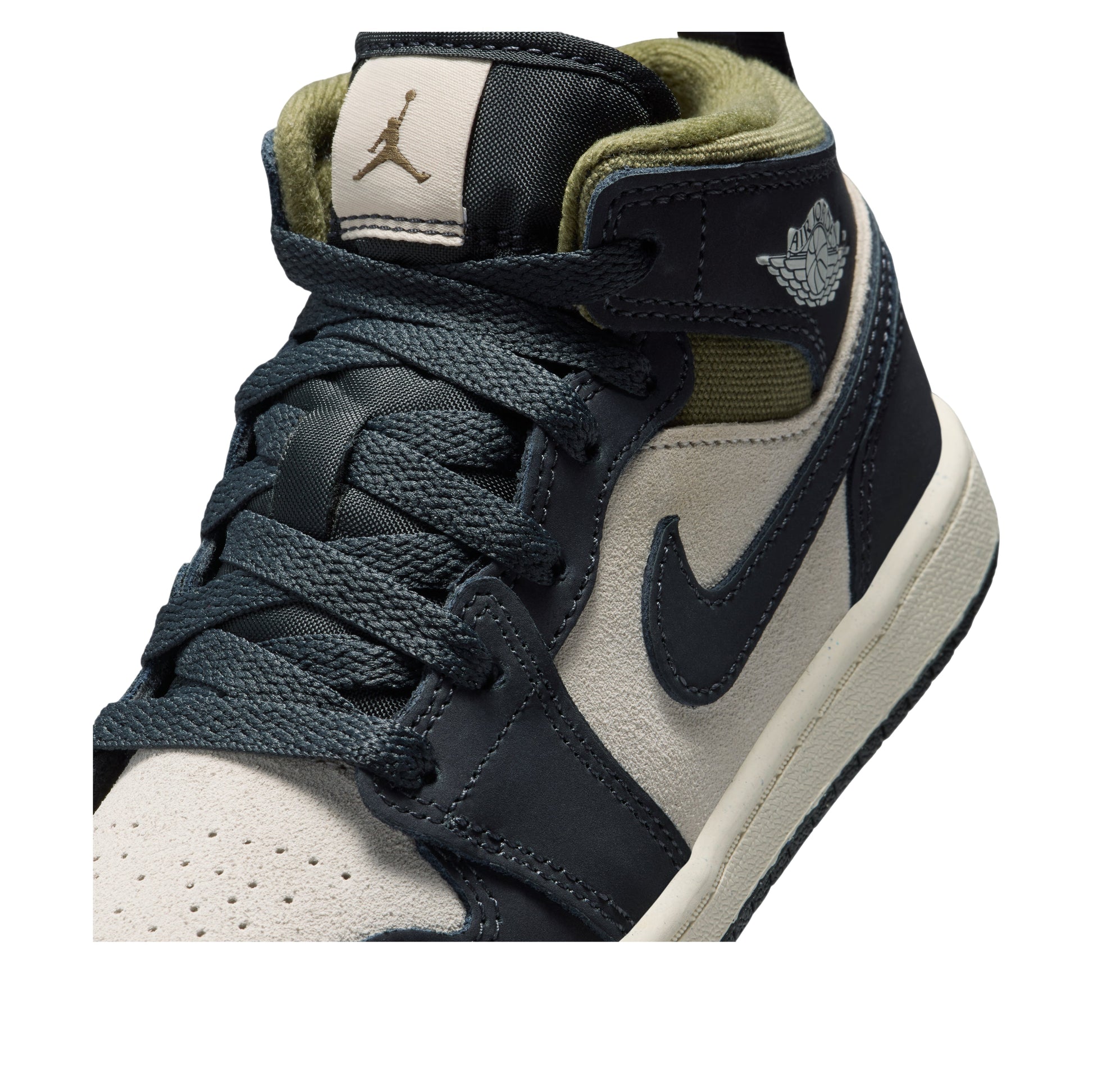 (PS) Air Jordan 1 Mid SE 'Off Noir Medium Olive' HV4444-102